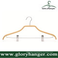 Natural Bamboo Pant Hanger with Metal Clip